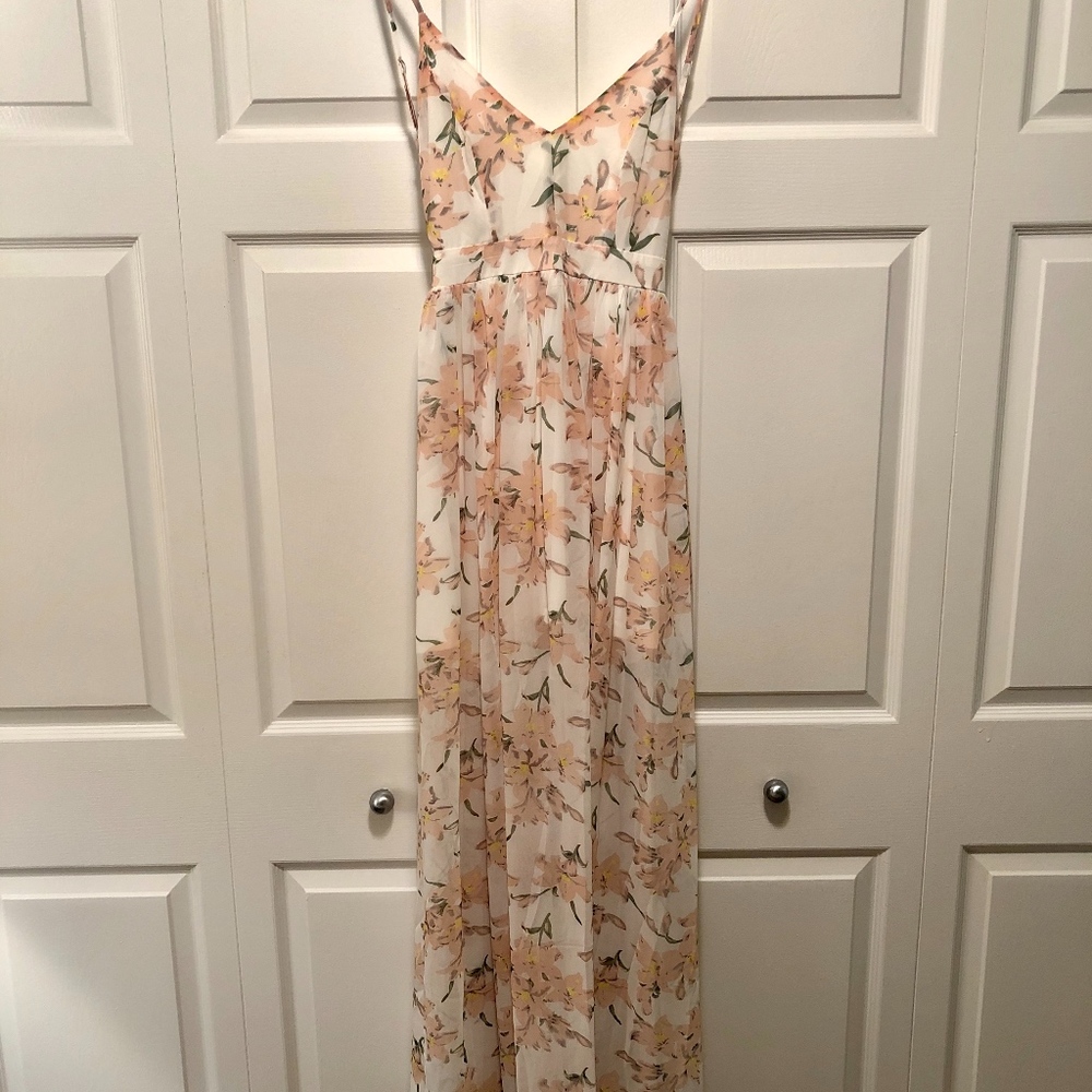Floral Maxi Dress Low Back S